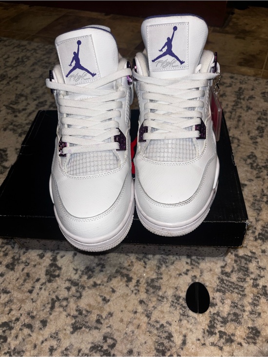 Jordan Other - Jordan Retro 4 White with Purple and Red Accents